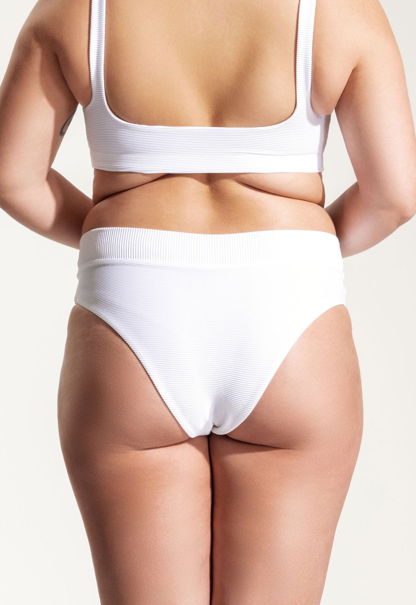 Bikini Bottom "Bayamo" in white rib