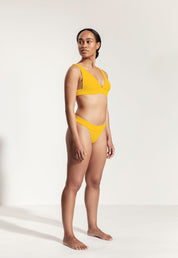 Bikini Top "Ora" in sun yellow rib