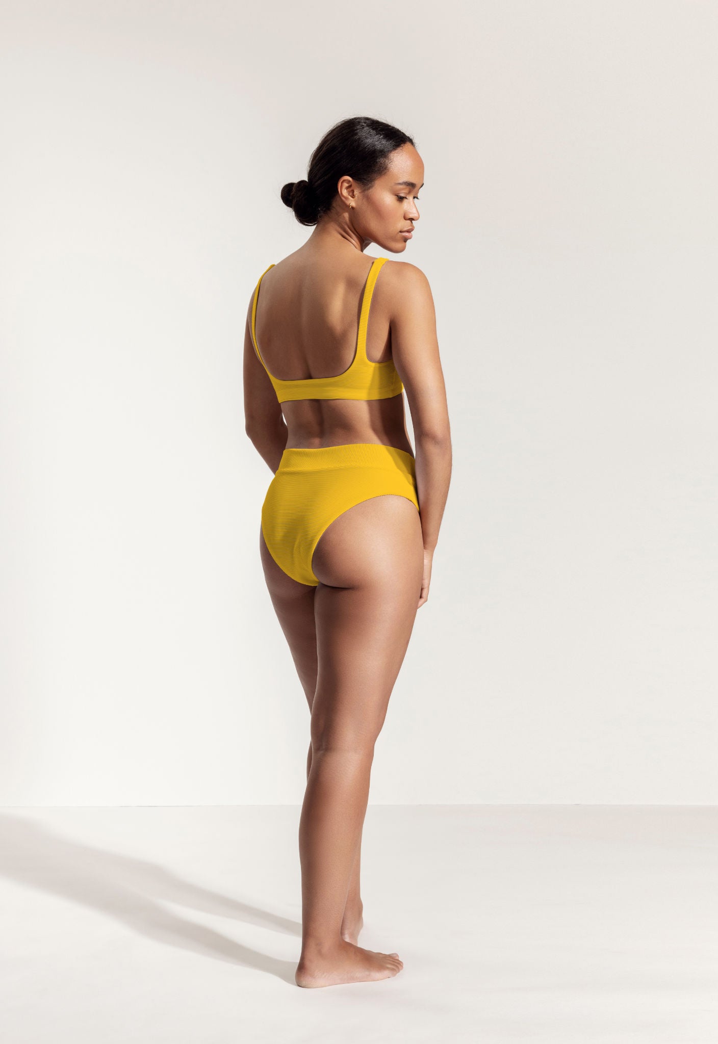Bikini Top “Vento” in sun yellow rib