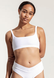 Bikini Oberteil „Vento“ in Weiss gerippt