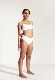 Bikini Oberteil „Vento“ in Weiss gerippt