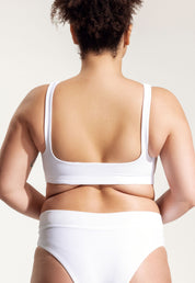 Bikini Oberteil „Vento“ in Weiss gerippt