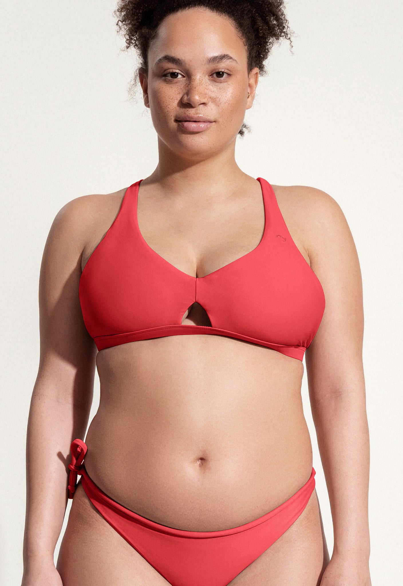 Surf Bikini Top "Coho" in strawberry red