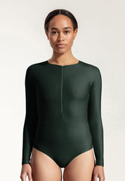 Surf Swimsuit "Orfe" in night green