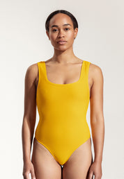 Swimsuit"Zephyr" in sun yellow rib